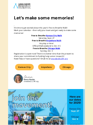 Lung Cancer Research Foundation - Let's make some memories!