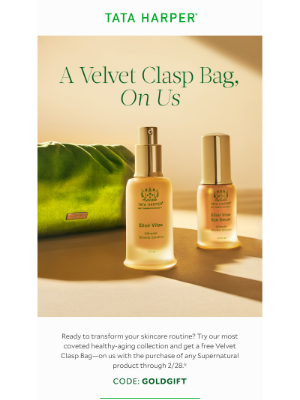 Tata Harper Skincare - A Velvet Clasp Bag, On Us 💚