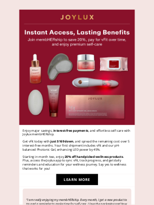 Joylux - Get vFit now, pay over time