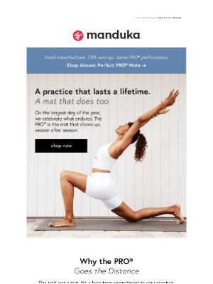 Manduka - Longest Day of the Year, Meet the Longest-Lasting Mat