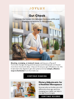 Joylux - Menopause Messing with Your Stomach?