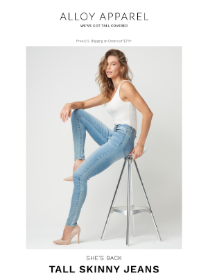 Alloy Apparel - Trend Alert 🚨 Tall Skinny Jeans