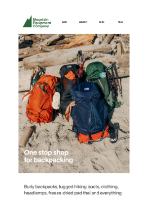 MEC (Canada) - If your hikes last more than one day...