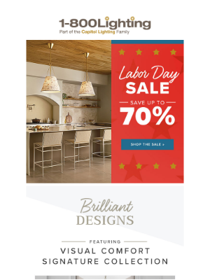 Capitol Lighting's 1800lighting - Brilliant Designs (Up to 70% off) ✨ Visual Comfort Signature