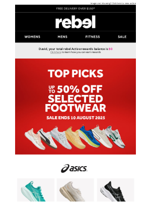 Rebel Sports (Australia) - Save up to 50% off on our top picks!