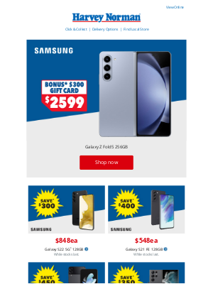 Harvey Norman (Australia) - Great Deals on Samsung Tech | Hurry, Offers Won't Last!