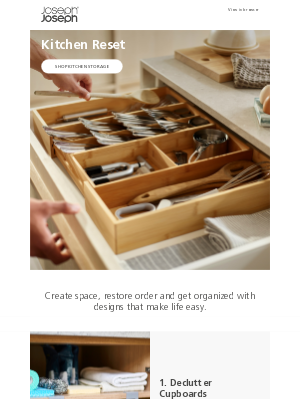 Joseph Joseph - 3 ways to organize your kitchen