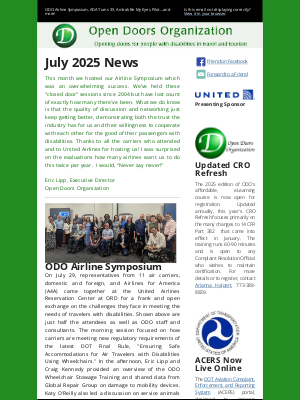2Fold Doors - ODO Airline Symposium, ADA Turns 35, Amtrak Be My Eyes Pilot...and More!