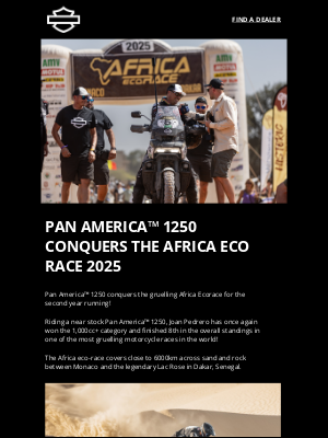 Harley Davidson (United Kingdom) - Pan America 1250 conquers the Africa Eco Race 2025