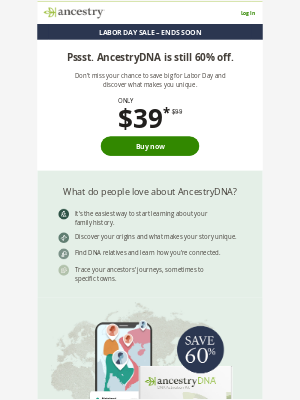 Ancestry - 60% off DNA kits—Get in on this!