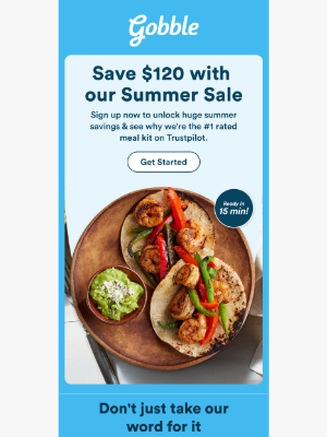 Gobble - $120 OFF: The #1 Meal Kit on Trustpilot ✅