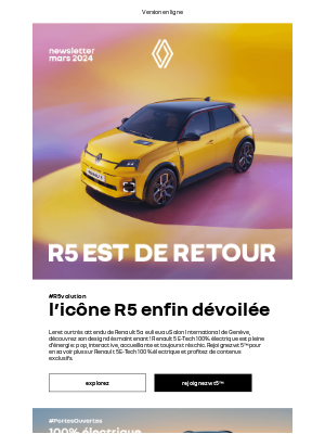 Renault (France) - Renault 5 E-Tech 100% électrique se dévoile enfin