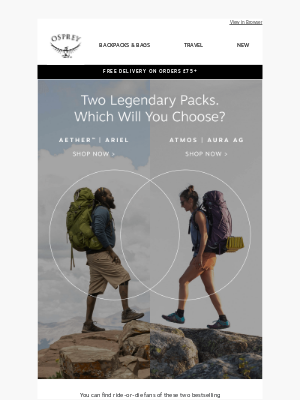 Osprey - Which backpacking icon makes your gear line-up?
