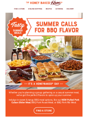 HoneyBaked Ham Online - Summer just got tastier with HoneyBaked's BBQ lineup 😋
