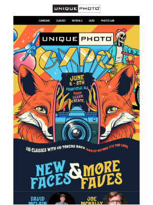 Unique Photo - Sign up for Expo classes with new faces and more of your faves!