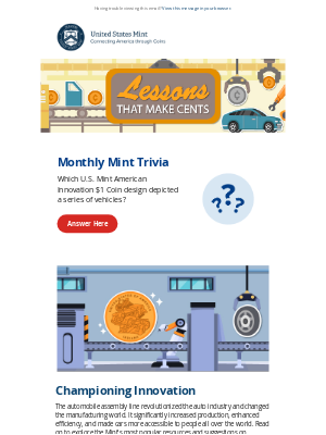 United States Mint - Celebrating the Innovation of the Auto Assembly Line