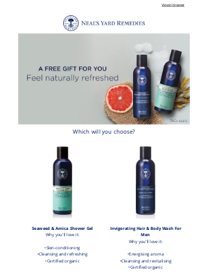 Neal's Yard Remedies - A Free Gift For Your Shower Ritual