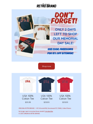 Retro Brand - 🇺🇸Memorial Day Sale Ends Soon!🇺🇸