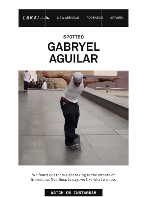 Lakai Footwear - 🛹 SPOTTED: GABRYEL AGUILAR IN LAKAI 🛹