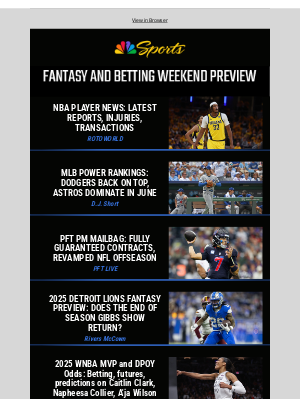 NBC Sports - NBA Player News: Latest Reports, Injuries, Transactions