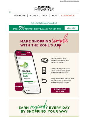 Kohl's - Make life easier with the Kohl’s App 📱
