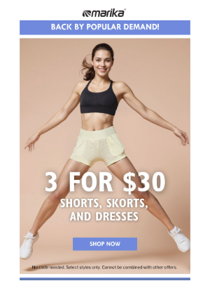 Marika Fitness - Back by Popular Demand: 3 for $30!