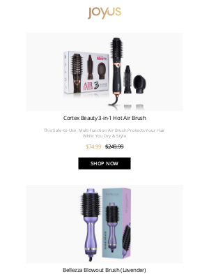 Joyus - Brush, Dry, and Curl Your Hair With a 3-in-1 Blowdrying Brush