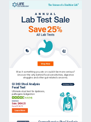 Life Extension - 🥗 Save 25%: Get a Gut Check on Gut Health!