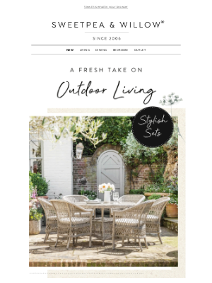 Sweetpea & Willow - Save 25% on Our Outdoor Collection – Discover Elevated Al Fresco Living