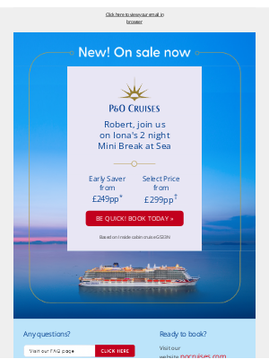 P&O Cruises - New Iona cruise on sale now!