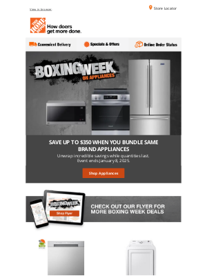 The Home Depot (Canada) - Hey Michael, Shop the FINAL DAYS of Boxing Week on Appliances 🥊