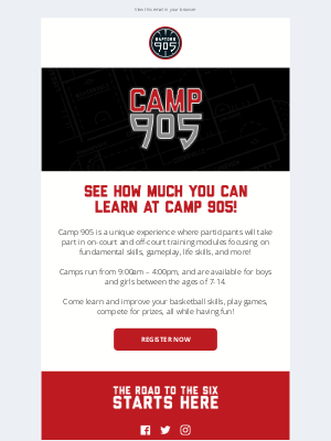 Toronto Raptors - Sign up for Camp 905