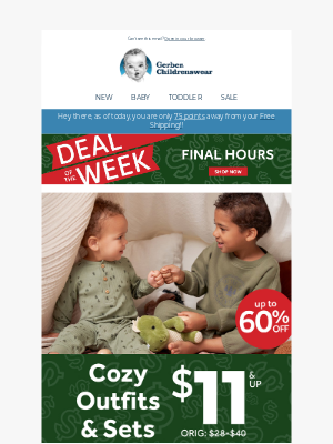 Gerber Childrenswear - ⏰ Final Hours: $11 Outfit Specials