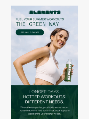 Daily Elements - Hot workouts need smart fuel 🌱