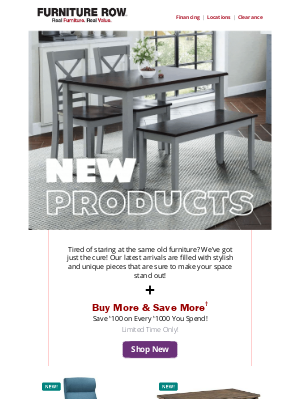 Furniture Row - New Arrivals at Furniture Row