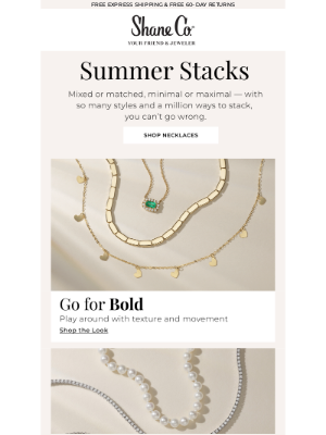 Shane Co. - Summer trend edit: necklace stacking