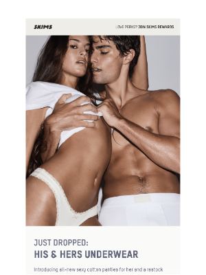 SKIMS - Just Dropped: His & Hers Underwear