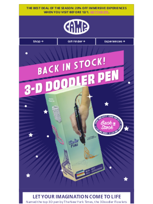 CAMP - Rated Best 3D Pen 🌟 Back In Stock