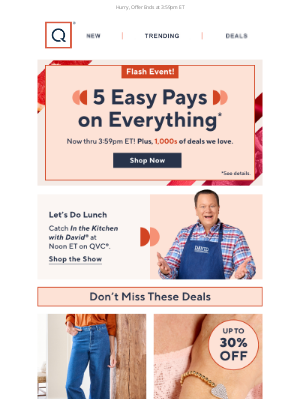 QVC - 4 Hours Only! 5 Easy Pays