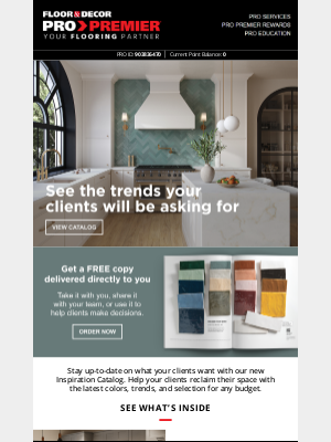 Floor and Decor Pro - FIRST LOOK: New Inspiration Catalog