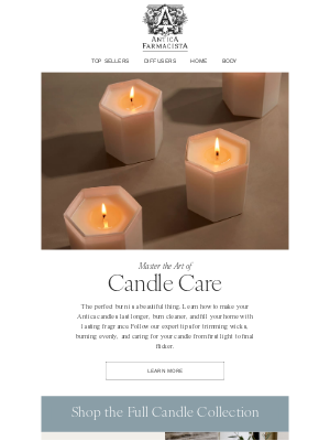 Antica Farmacista - The Secret to a Perfect Burn