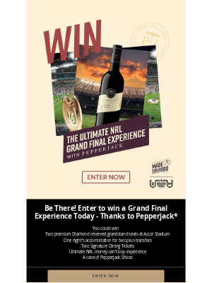 NSW Rugby League (Australia) - WIN The Ultimate NRL Grand Final Experience with Pepperjack 🎉