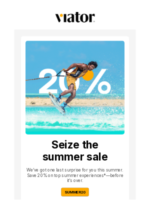 Viator - The sale of the summer 😎5 days only