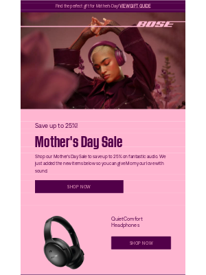 Bose - New items added to our Mother's Day Sale!
