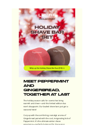 Leaf Shave - All New 👀 Peppermint & Gingerbread Shave Bars