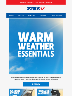 Screwfix (United Kingdom) - 🌞 Get set for the sunshine