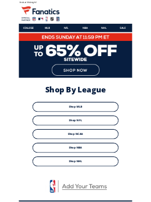 NHL - TODAY ONLY! Score Up To 65% Off