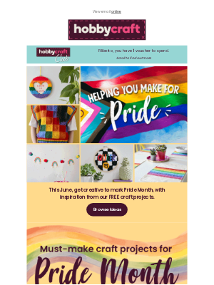 Hobbycraft (United Kingdom) - Craft for Pride Month with FREE ideas 🌈