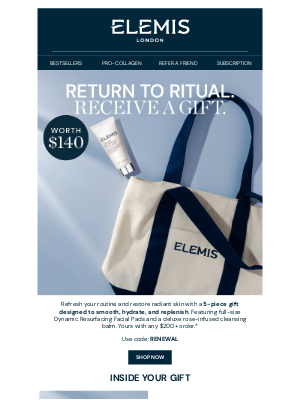 ELEMIS - Receive a Gift That Restores With Orders $200+