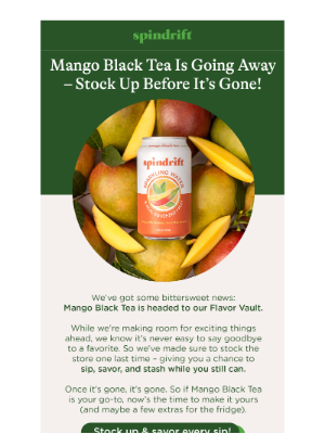 Mango Black Tea is headed to the vault 🍋🫖🔒